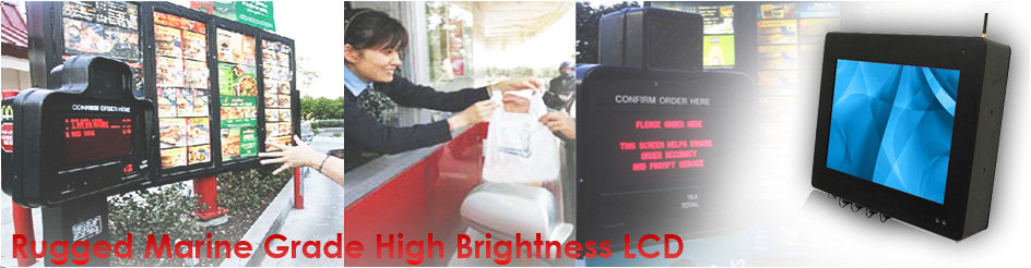 Rugged marine grade high Brightness LCD